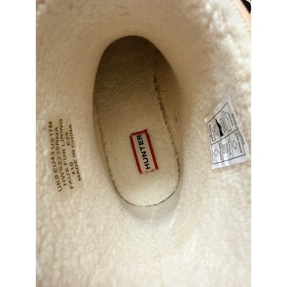 Hunter Original Play Short Leopard Print Faux Fur Lined Rain Boots Womens 11M - Picture 5 of 9